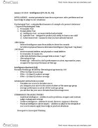 Check spelling or type a new query. Psyc 1010 Lecture Notes Spring 2018 Lecture 8 Mental Age Achievement Test Content Validity