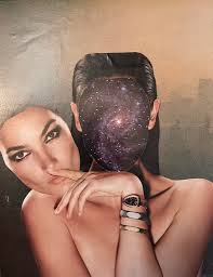 Here's the latest of my Surrealist collages made by hand from found,  scrounged or donated magazines. The title I'm going with is Martini Girl  (any time, any place, anywhere).