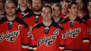 Mix & match this shirt with other items to create an avatar that is unique to you! Flames Unveil New Third Sweater At Fan Event Sportsnet Ca
