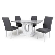 Who doesn't love the idea of a big comfy chair nestled into the corner of their bedroom? Dining Set Neptune Dining Table And 4 Randall Grey Dining Chairs 914 006 05 06 4 By Shankar