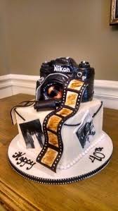 Birthday Cake For Boyfriend Hd Images Vintage Camera Birthday Cake For The Photography Lover With Edible Images Dessertforkcakes Camera Cakes Cake 60th Birthday Cakes