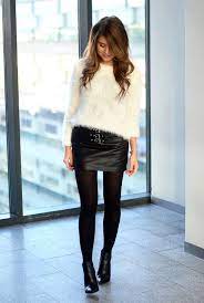 Wonderful 50 Leather Skirt Outfit Ideas Leather Skirt Outfit Leather Skirt Outfit Winter Black Skirt Outfits