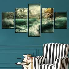Check spelling or type a new query. Castle Building And Blue Sea Water Abstract 5 Panel Canvas Art Wall Decor Metal Pigeon