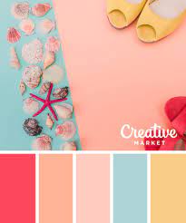 To increase the feeling of harmony, two monochromatic shades of orange and orange/brown are included in the pillows and rug. 15 Downloadable Pastel Color Palettes For Summer Summer Color Palettes Pastel Colour Palette Color Schemes Colour Palettes