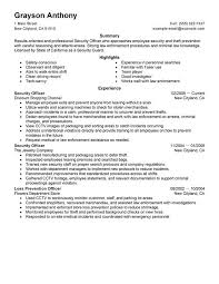 Security Officers Resume Examples Free To Try Today Myperfectresume Security Resume Resume Examples Security Guard Jobs