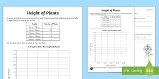Ks2 Height Of Plants Continuous Data Graph Worksheet