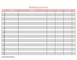 Wedding planner wedding checklist spreadsheets. Wedding Idea S Wedding Planning Guest List Spreadsheet
