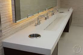 Concrete sinks offer an upscale appearance that embraces the finest in home design. Customcretewerks Three Wash Basin Concrete Sink Trough Sink Bathroom Trough Sink Public Restroom Design