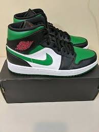 Air Jordan 1 Mid Black Pine Green White Gym Red Nike Air Jordan 1 Mid Pine Green Black Gym Red Sz 9 Mens In 2020 Womens Jordans Shoes Nike