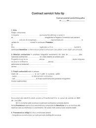 Contract Servicii Foto Tipizat