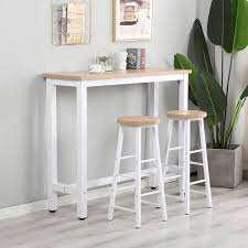 3 Piece Pub Table Set With Solid Metal Frame Pub Table Sets Breakfast Nooks Bar Dining Table Modern Bar Table Counter Height Dining Table