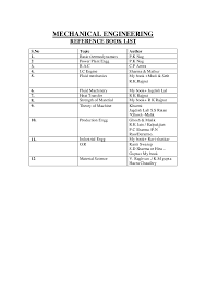 Mechanical engineering has alot of books in the market but the books which are truly good are as follows. Pdf Book List For Mechanical Engineering Ies Academy Radha Kumari Vemparala Academia Edu