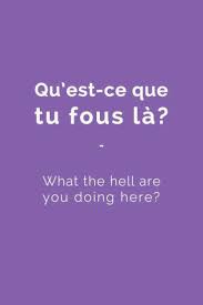 Qu Est Ce Que Tu Fous This Actually Means Am I Ate Like For A Dinner Date It Means I French Expressions Apprendre L Anglais Apprendre Le Francais