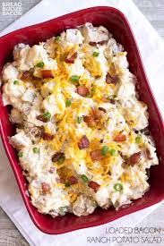 Mash altogether or whip to the consisteny you desire. Bacon Ranch Loaded Potato Salad Bread Booze Bacon