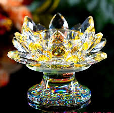 It's about 12 tall, so fits on my mantle. China Tea Light 7 Colours Glass Lotus Candle Holder For Church Decoration Manufacturers And Suppliers Factory Wholesale Shining Crystal