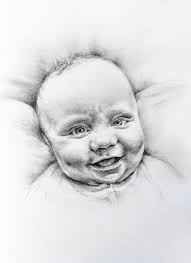 It's like a rough work of final product or baby pencil drawing is among the easiest and efficient disciplines, which you can take as a go time as well as full time interest or task. Baby Portrait Commission Pencil Drawing Baby Sky Design Ethical Nursery Art Portraits Prints