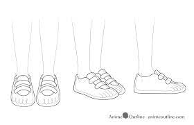 In this case the examples are of front 3 4 and side views. How To Draw Anime Shoes Step By Step Animeoutline