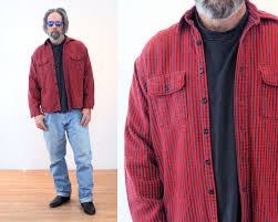 Black And Gold Flannel Shirt Mens 80s Five Brother Flannel Shirt L Red Black Checked Plaid Heavy Cotton Vintage Men S Rugged Workwear Lar Vintage Flannel Shirt Mens Vintage Shirts Work Shirts