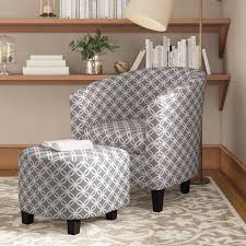 Andover Mills Poitras Barrel Chair And Ottoman Reviews Wayfair Barrel Chair Chair And Ottoman Chair And Ottoman Set