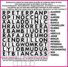 Mots Caches Pour Les Enfants Jeux Disney Mots Meles Mots Caches