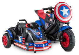 Marvel S Captain America Motorcycle And Sidecar 12 Volt Ride On Toy By Kid Trax Walmart Com Captain America Motorcycle Toy Cars For Kids Toy Car