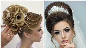 تسريحات شعرالعروس اجمل مشطات شعر خيالية 2018 Youtube
