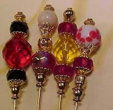 Items Similar To 4 Diff Hatpins Lot Vintage Style 3 Inches Long Fire Crystal Beads We Sell Hat Stick Pin Blanks Make Stick Pins Hat Pins Vintage Jewelry Crafts
