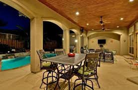 Arch Outdoor Living Covered Patio Tongue And Groove Wood Ceiling Recessed Lighting Outdoor Wood Recessed Lighting Patio