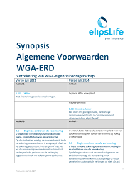 Synopsis Algemene Voorwaarden WGA-ERD | Aevitae
