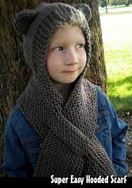 Super Easy Hooded Scarf Knitting Pattern Hooded Scarf Pattern Hooded Scarf Scarf Knitting Pattern