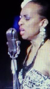 As per a caller, about banned songs. STANGE FRUIT The lyrics are a  disturbing picture of the atrocities/evil of lychings. She sings it  mournfully.