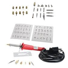 37pc Complete Wood Burning Pen Assorted Soldering Tips Stencil Set Craft Hobby Walmart Com Wood Burning Pen Wood Carving Tools Hobby Kits