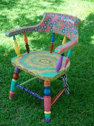 Items Similar To Multi Color Vintage Chair Painted In Mizippihippi Style On Etsy Whimsical Furniture Painted Chairs Art Furniture
