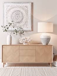 Chevron Oak Sideboard Living Furniture Sideboards Living Room Interior
