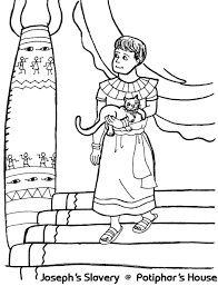 Joseph S Slavery At Potiphar S House Coloring Sheet Slavery Childrens Church House Colouring Pages