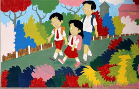 Image result for gambar animimasi anak sd sedang berangkat sekolah