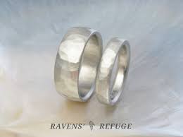 Rustic Wedding Rings His Hers Wedding Band Set Ravens Refuge