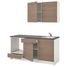 knoxhult مطبخ مظهر الخشب رمادي ikea