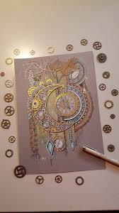 Martina Arend Zentangle Steam Punk Zen Tangle Zentangle Steampunk Drawing Doodle Art
