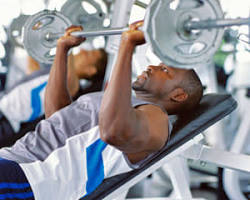 someone lifting weights