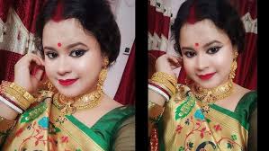 Wedding Guest Traditional Makeup Tutorial 💚 #barnali #youtube #shorts  #short #viral #video #new #yt