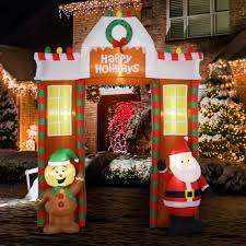 Try making these easy christmas cookie recipes for kids (or adults)! Homcom 9 Lighted Christmas Inflatable Archway Santa Gingerbread Man 842525191982 Ebay