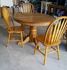 From everything to the very thing. 90s Oak Table Makeover Painted Kitchen Tables Diy Table Makeover Table Makeover