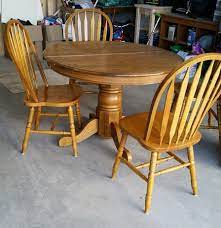 These small dining tables are tiny enough to fit anywhere, but still big enough to hold all the fixings. 90s Oak Table Makeover Painted Kitchen Tables Dining Table Makeover Kitchen Table Oak