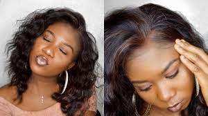 How To Lay Synthetic Lace Frontal Wig No Leave Out No Glue No Tape 1st Touchdown Edge Control Youtube Synthetic Lace Wigs Best Lace Wigs Edges Hair