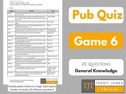 Think you know a lot about halloween? Trivia Questions For Pub Quiz Game 6 20 General Knowledge Etsy Pub Quiz Trivia Questions And Answers Trivia Quiz Questions