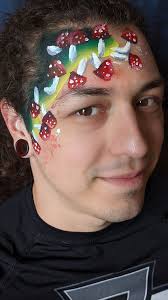 Had someone set up a face painting booth at my work and I asked for a  mushroom of course ☺️🍄