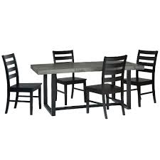 Picket house furnishings madison nightstand. 5 Piece Farmhouse Dining Set In Greyblack Walker Edison C72dslbgy 5
