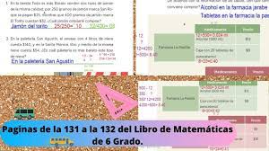 Maybe you would like to learn more about one of these? Paginas 131 A La 132 Del Libro De Matematicas De 6 Grado Youtube