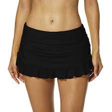 Swim Skirt Ruched Bikini Bottom Bathing Suit For Women Black C017z66u0a4 Swim Skirt Ruched Bikini Bottoms Tankini Bottoms